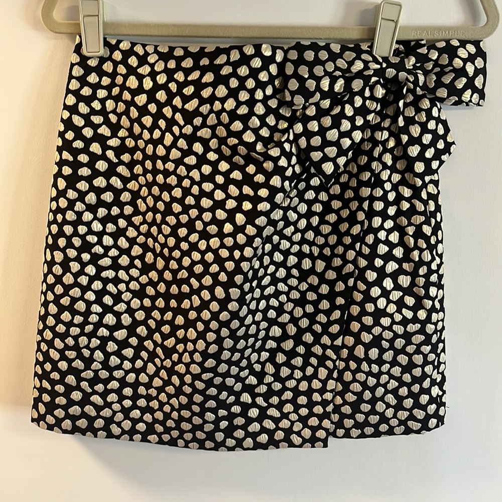 J. Crew Metallic Pebble Print Jacquard Skirt